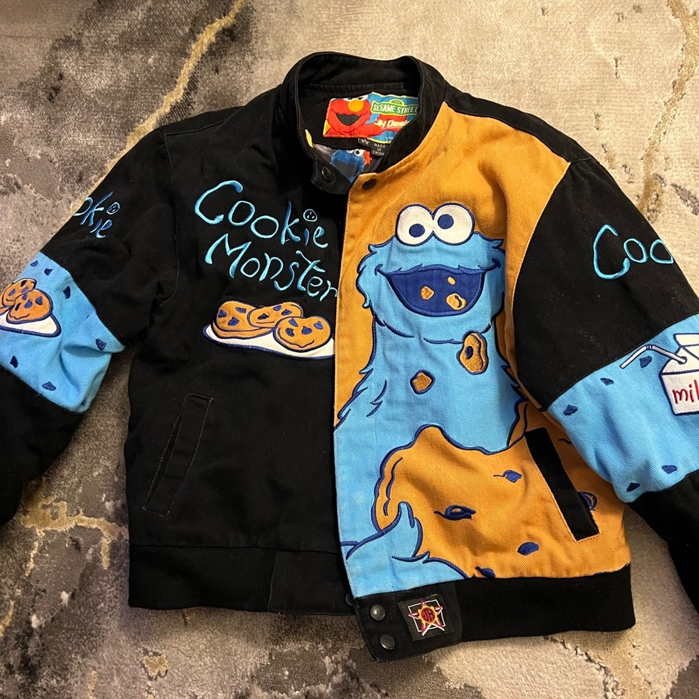 Cookie Monster Sesame Street corduroy kids jacket